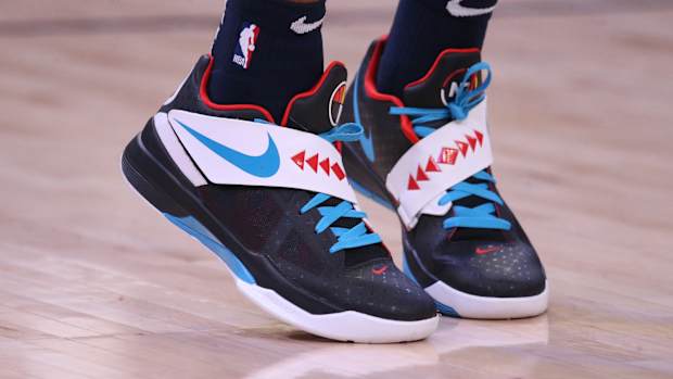 Ja Morant wearing the Nike KD 4 'N7'